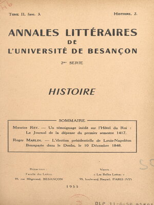 cover image of Un témoignage inédit sur l'Hôtel du Roi
